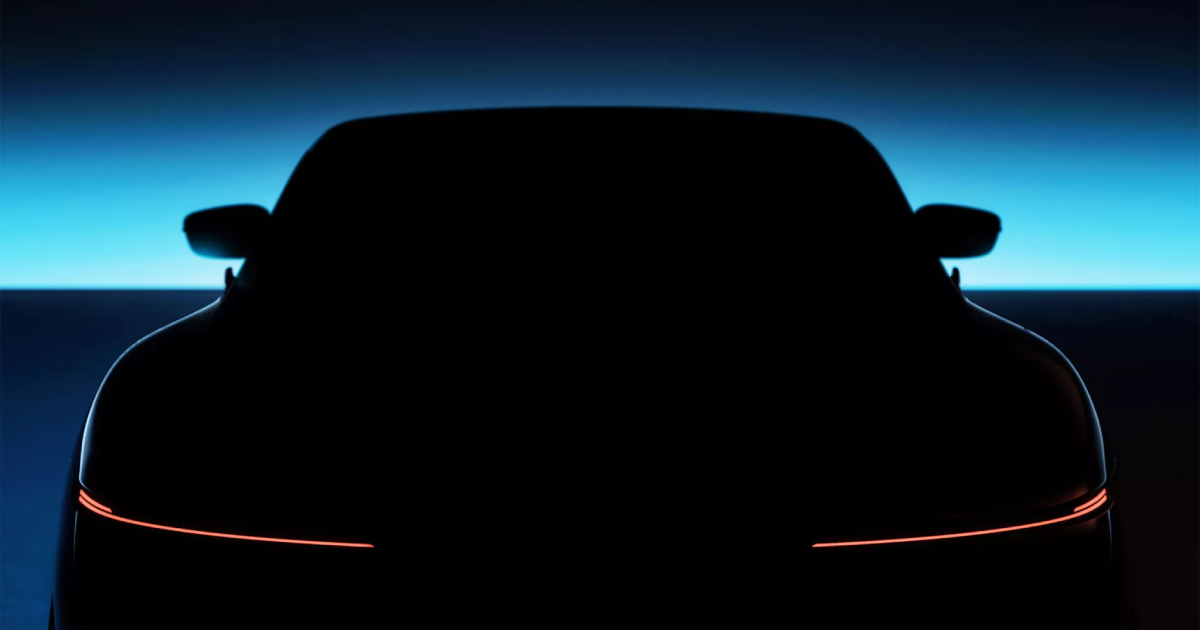 The darkened silhouette of the BMW concept