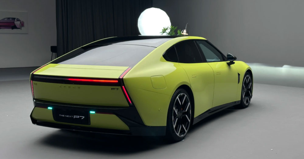 Xpeng P7 on the road
