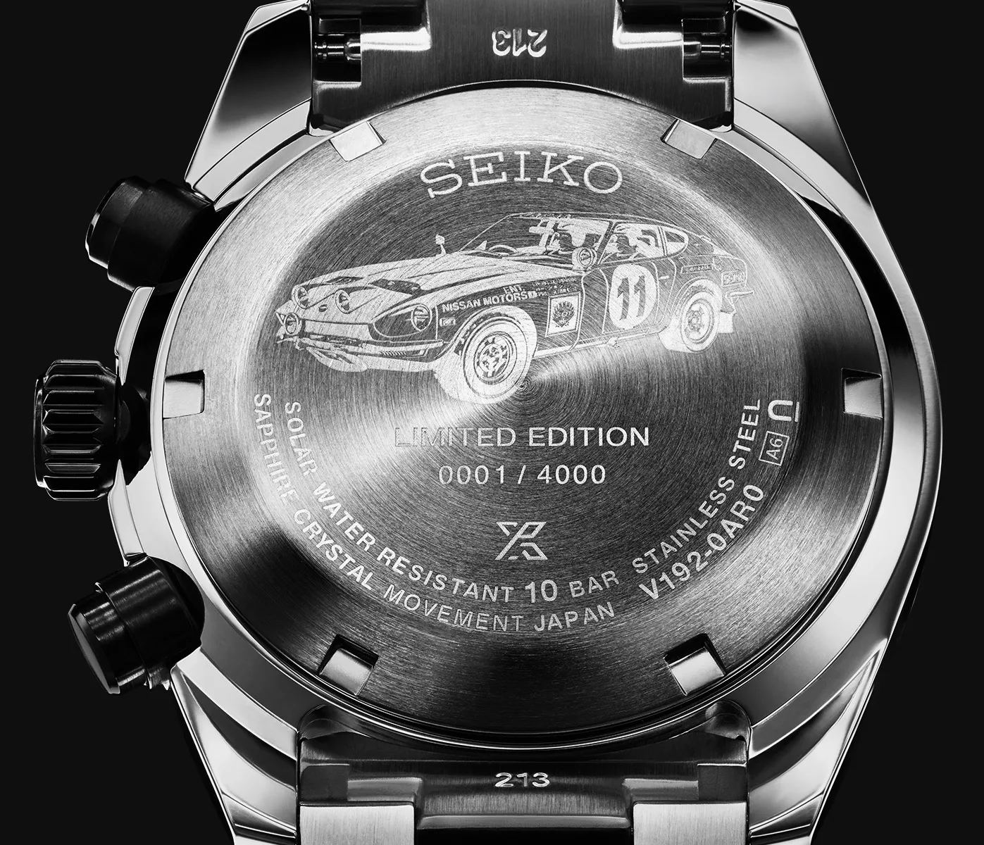 Seiko Prospex Speedtimer SSC957 watch case back