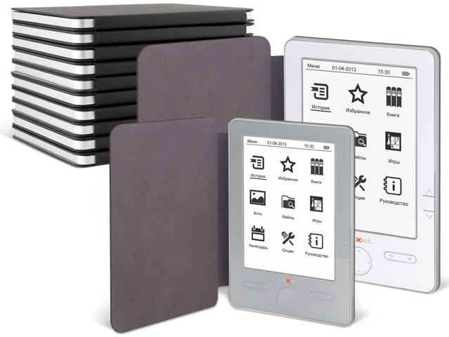 Два ридера TeXet TB-504 и TB-506 с E-Ink дисплеями 4.3 и 6 дюймов соответственно