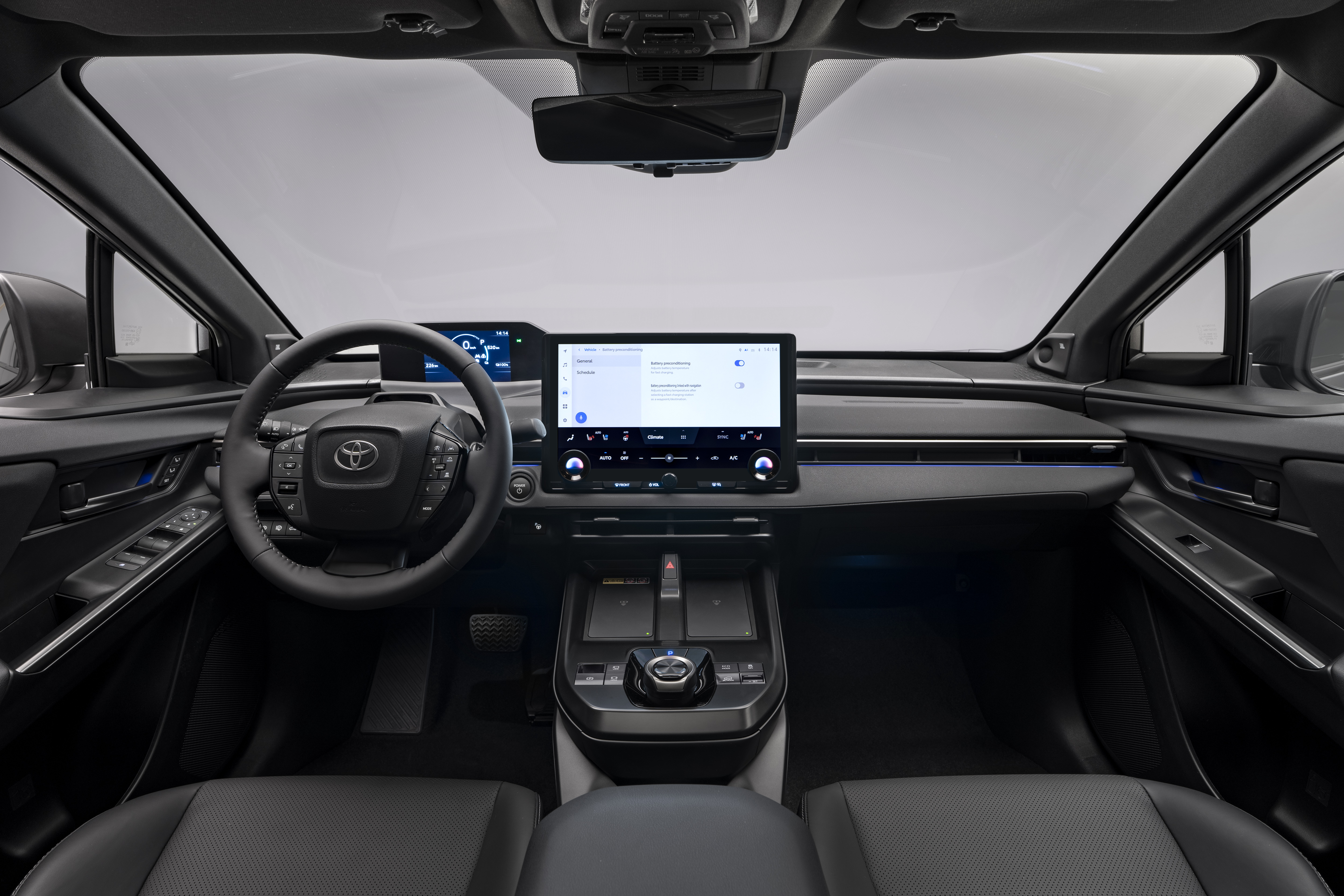 Interior of the updated Toyota bZ4X - view 1