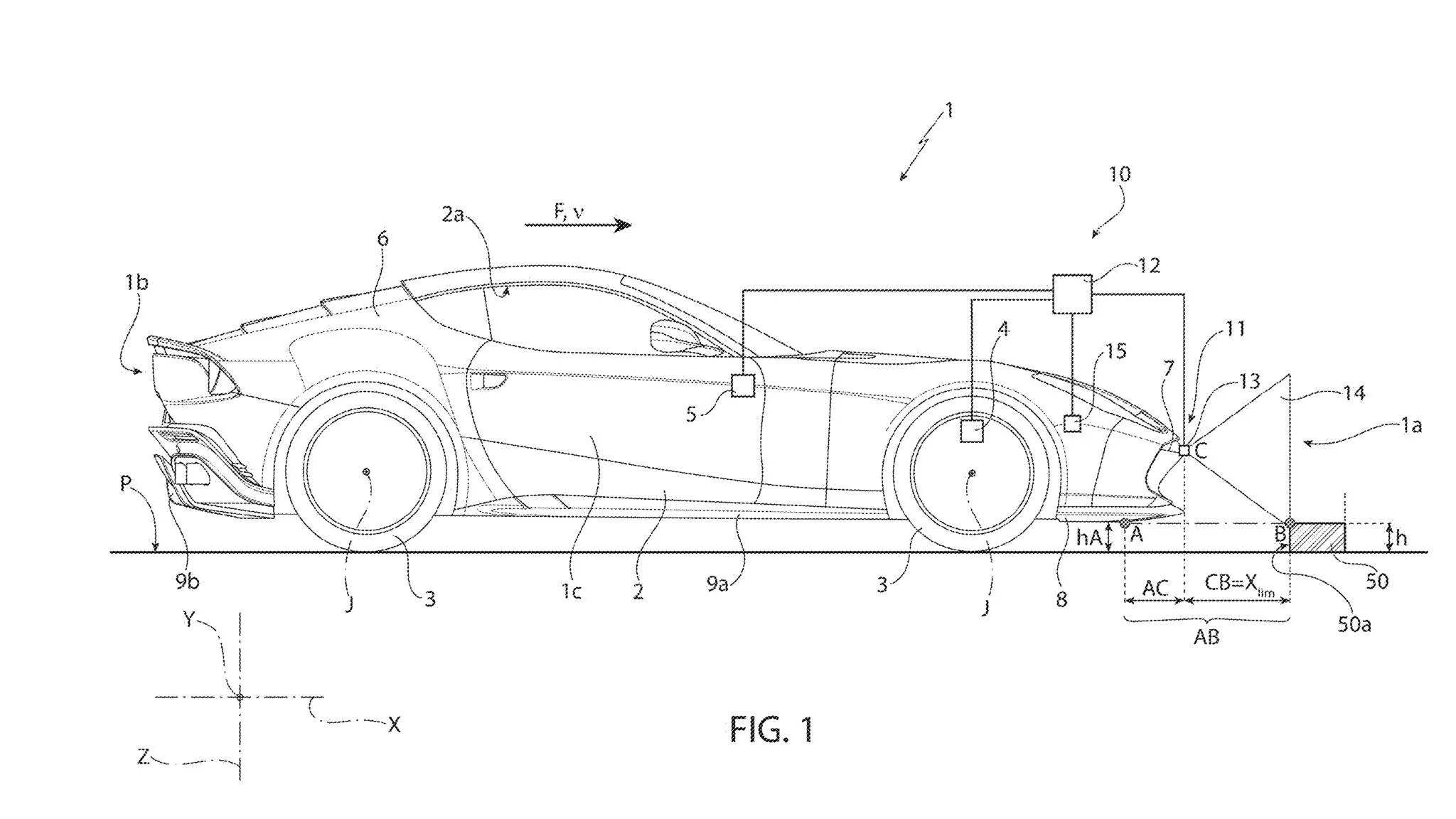 Illustration from Ferrari's patent application