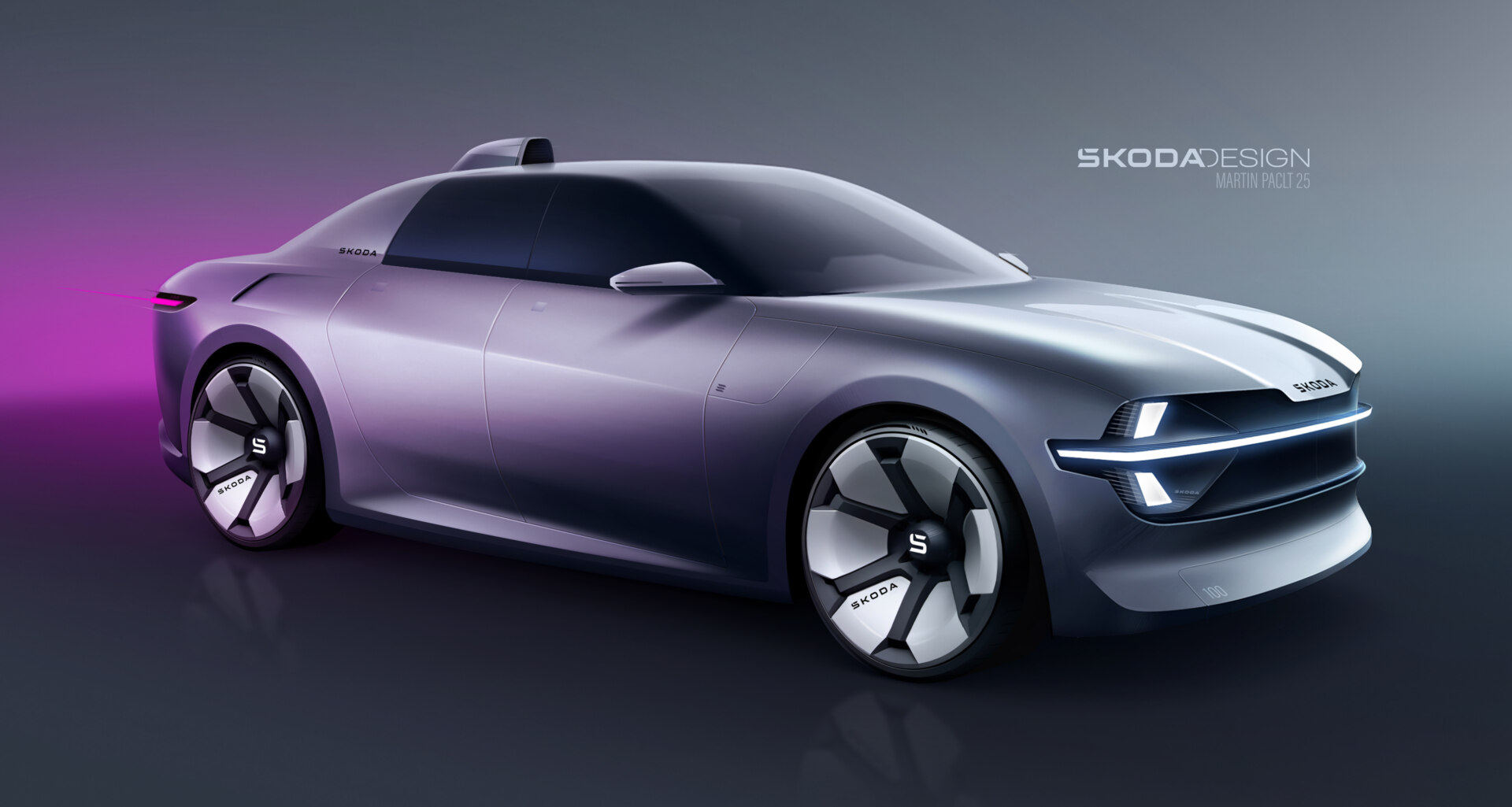 Concept sketch Škoda 100. First view