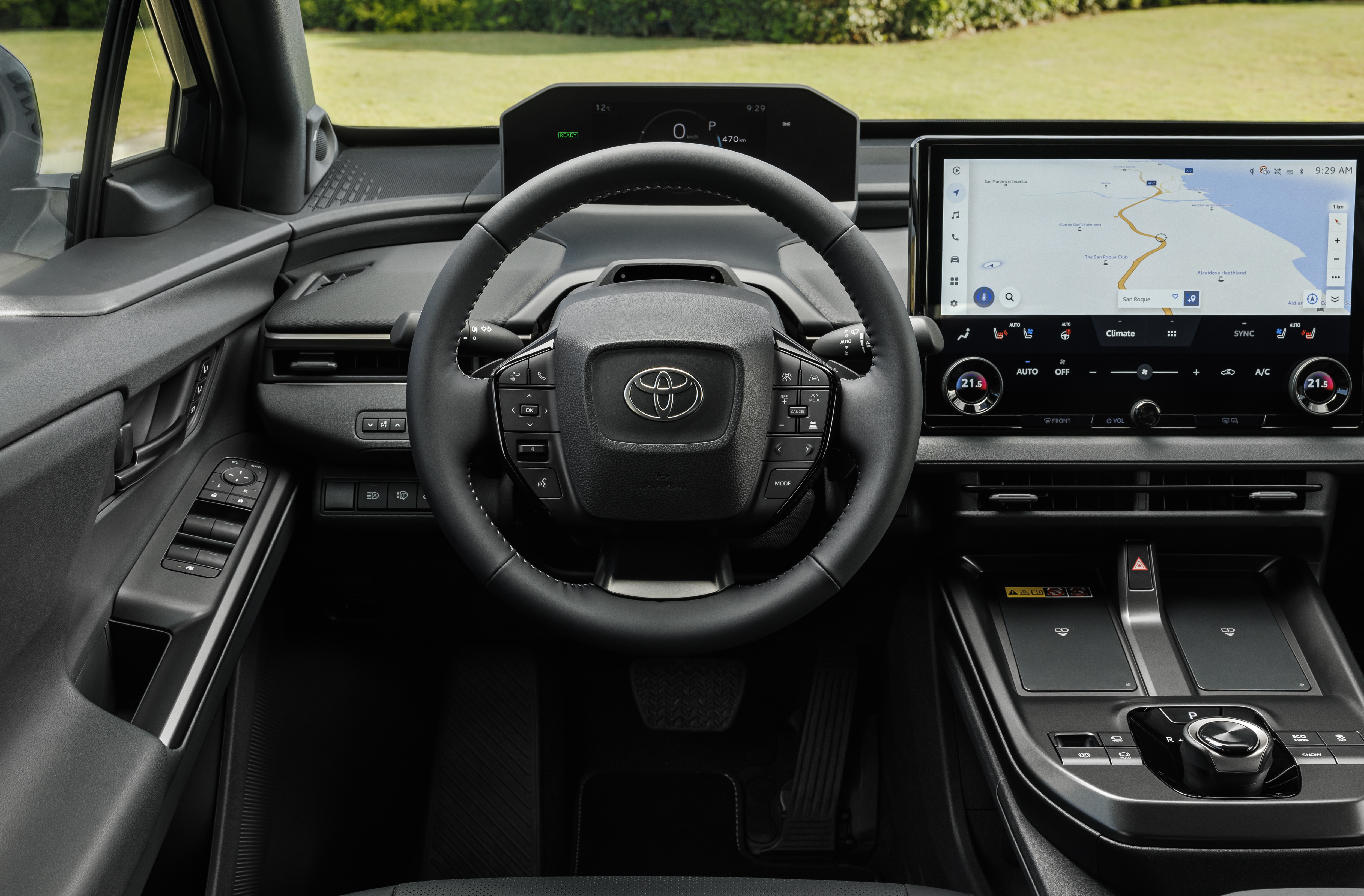 Interior of the 2026 Toyota bZ4X with modern dashboard