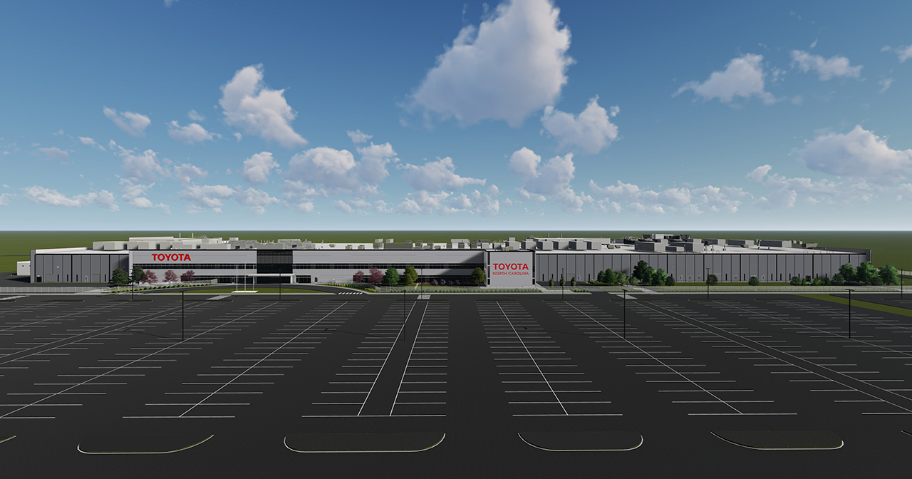 Візуалізація заводу Toyota Battery Manufacturing North Carolina