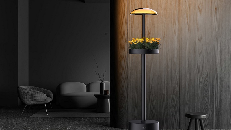 Light fixture with plants