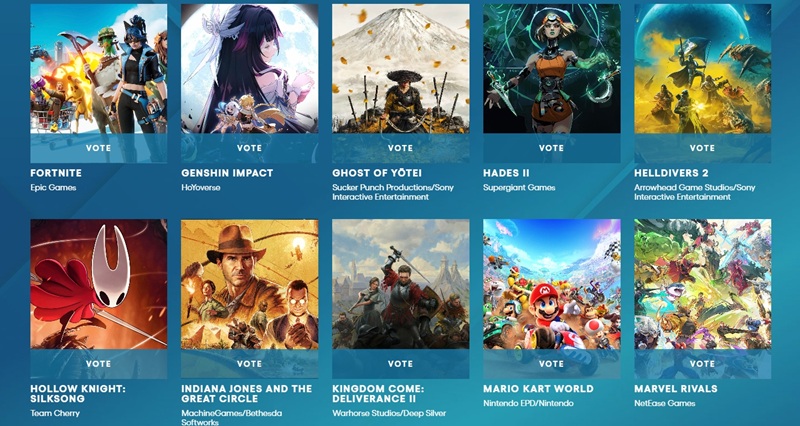 Players' Choice TGA 2025: Best Games