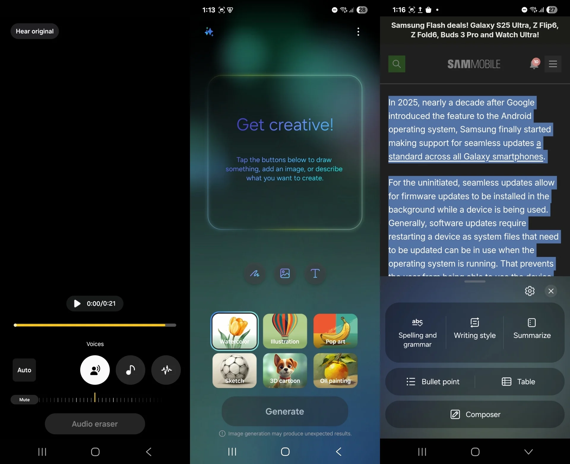 Image 2 for the beta version of One UI 7.0