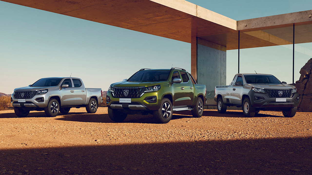 Updated Peugeot Landtrek pick-up truck - side view