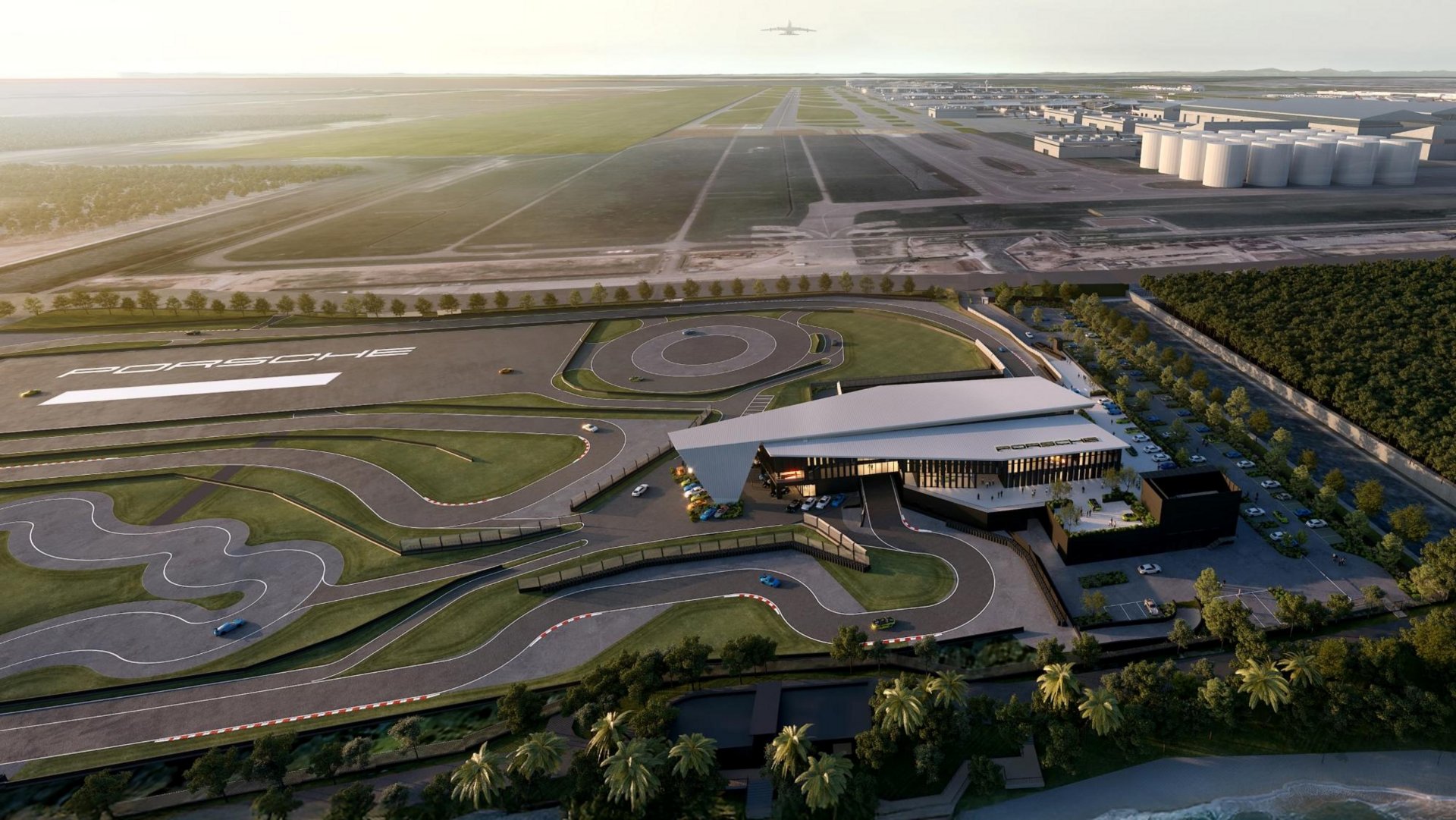Інтер'єр Porsche Experience Center в Сінгапурі