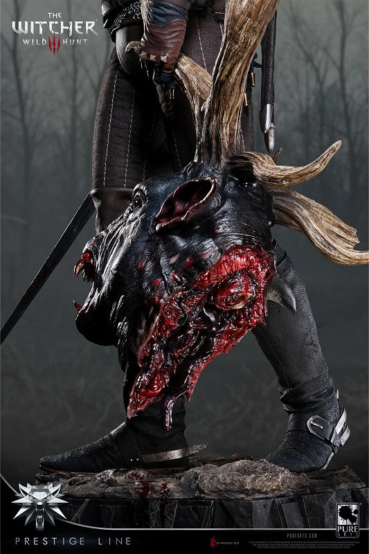 Détail des figures de Geralt et Ciri