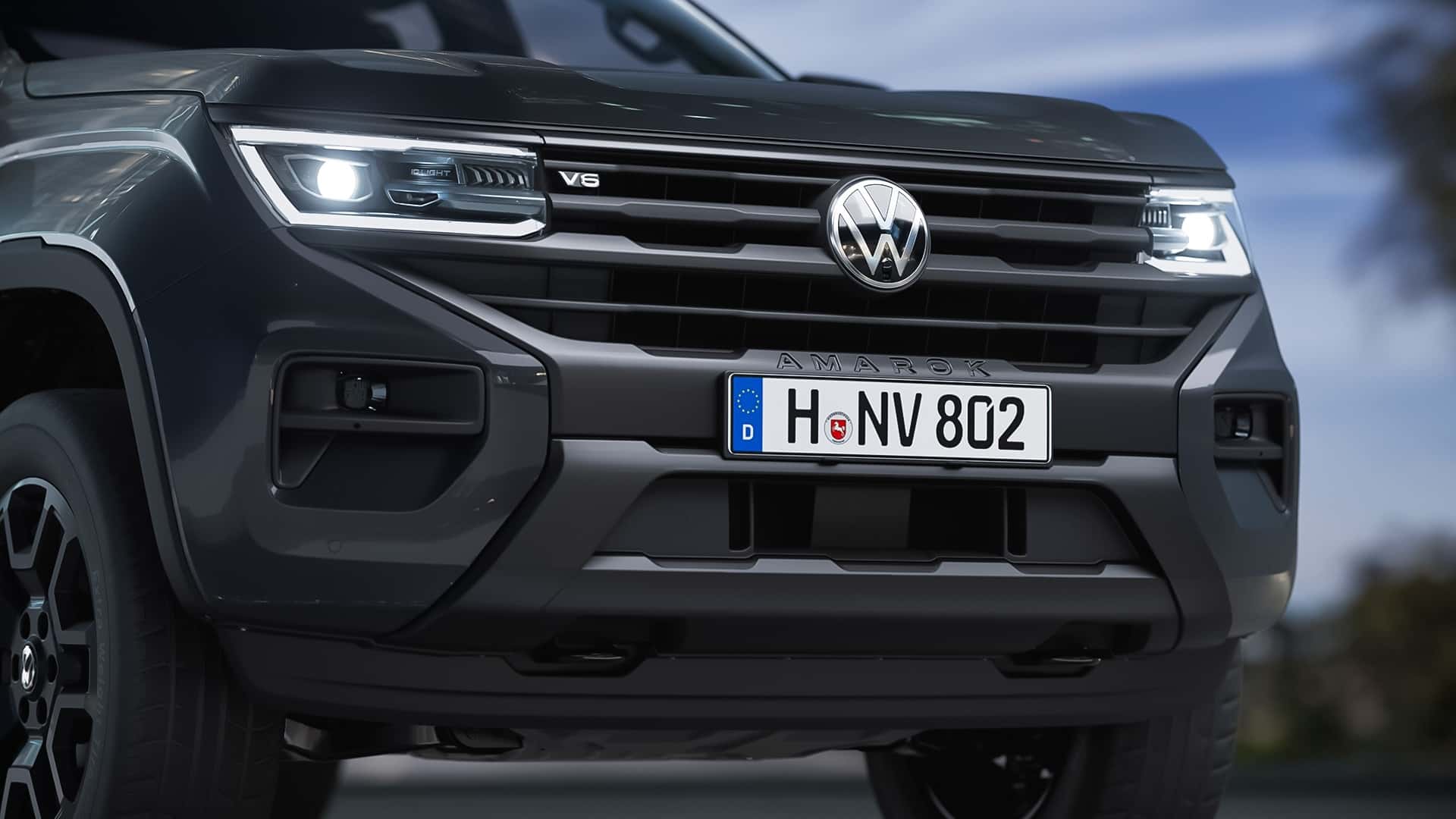 Interior of Volkswagen Amarok Dark Label