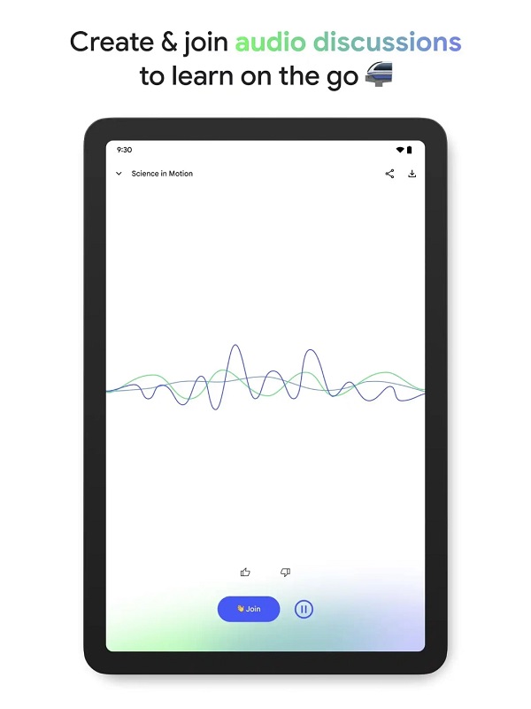 Image du quatrième écran de l'application NotebookLM