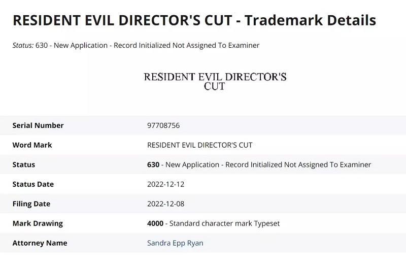 Un nouveau remake de Capcom ? Les éditeurs ont réenregistré la marque Resident Evil Director's Cut.-2