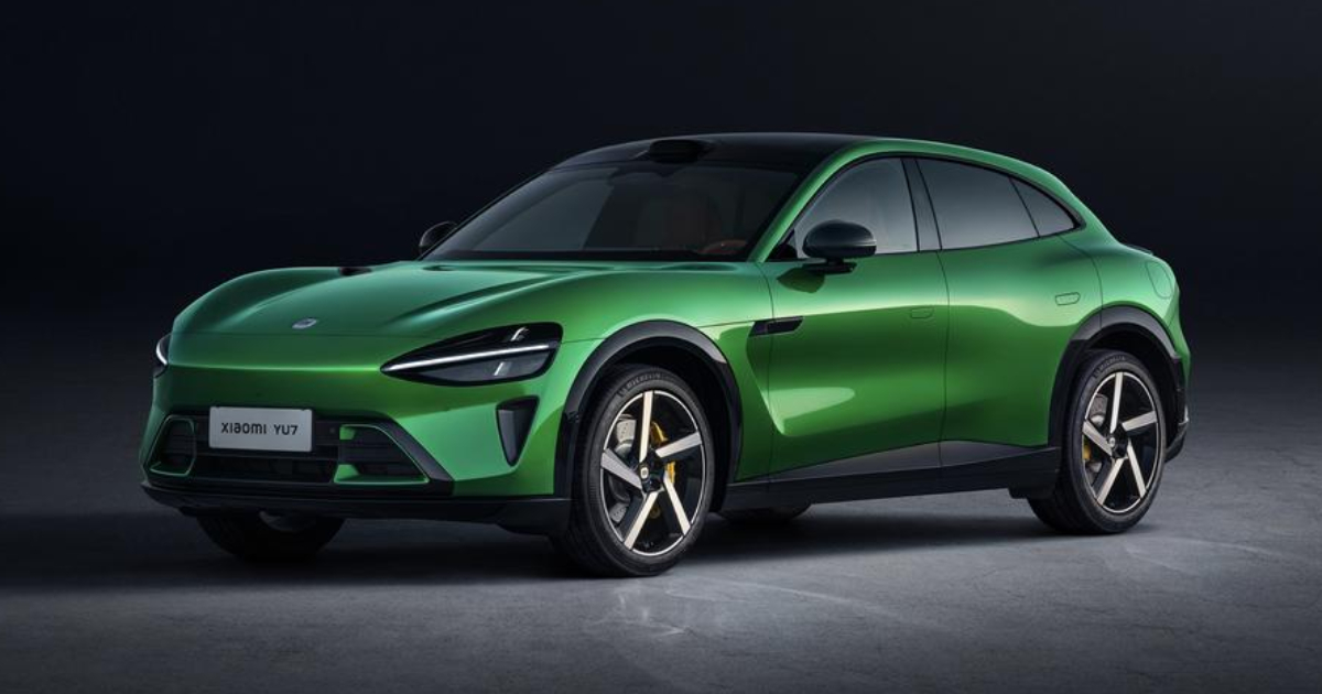 Illustration of Xiaomi YU7 Max electric crossover vehicle