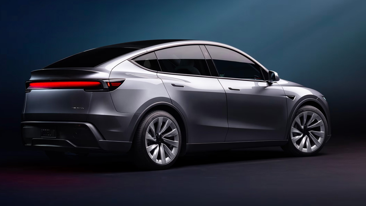 The updated Tesla Model Y - rear view