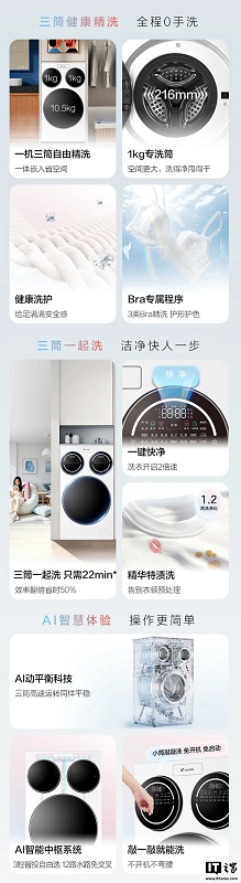 Haier Leader three-drum washing machine
