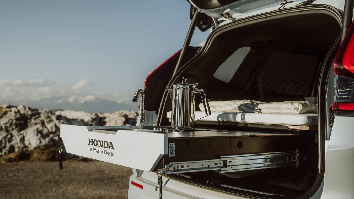 Sleeping space in the Honda CR-V Dream Pod