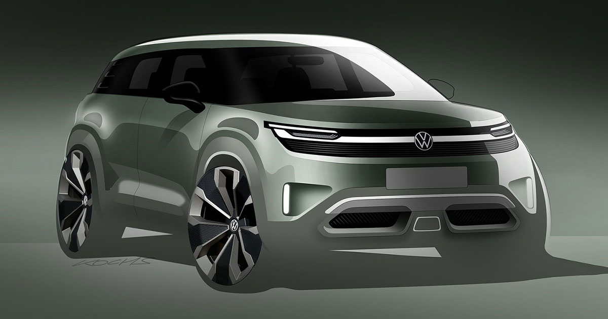 Электрический кроссовер Volkswagen - концепт 1