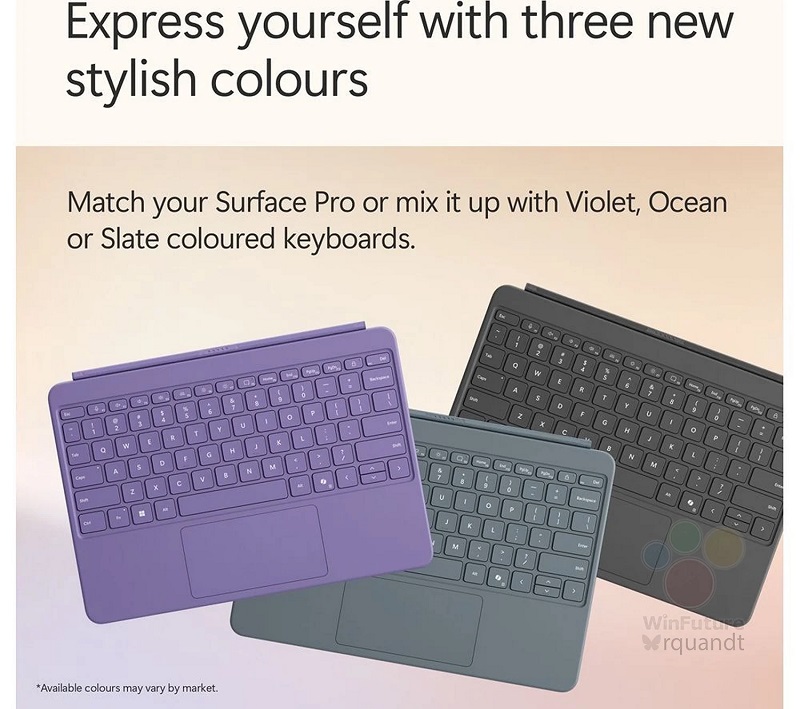 Surface Pro 12 with a stand on the rear panel