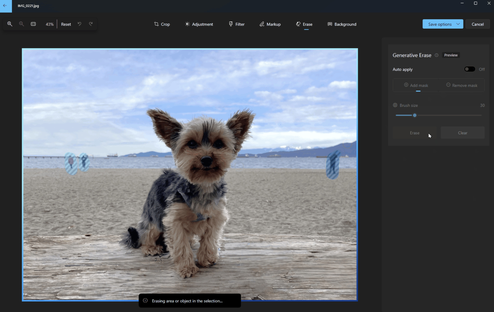 Microsoft ajoute à l'application Windows Photos un outil d'effacement d'objets génératif alimenté par l'IA