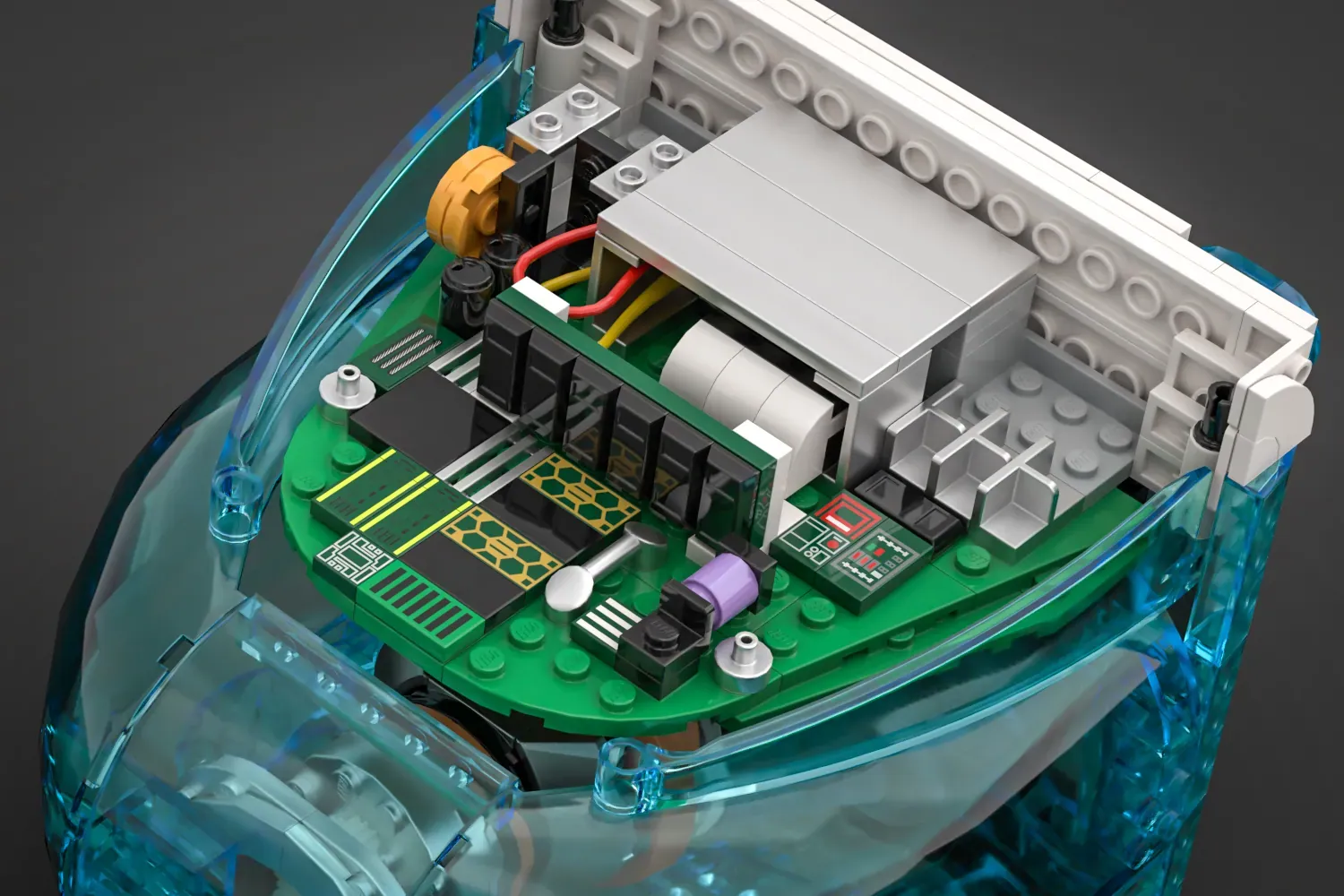 iMac G3 in a transparent Bondi Blue case