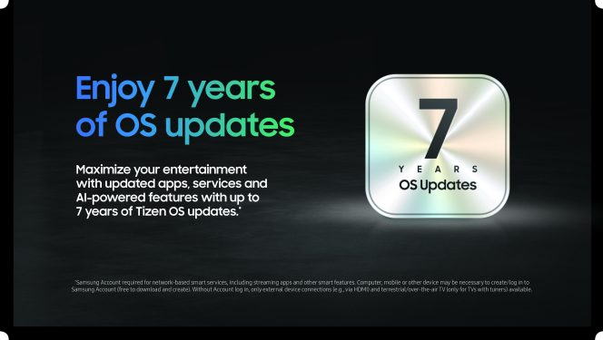 Значок 7 лет ОС для телевизоров Samsung