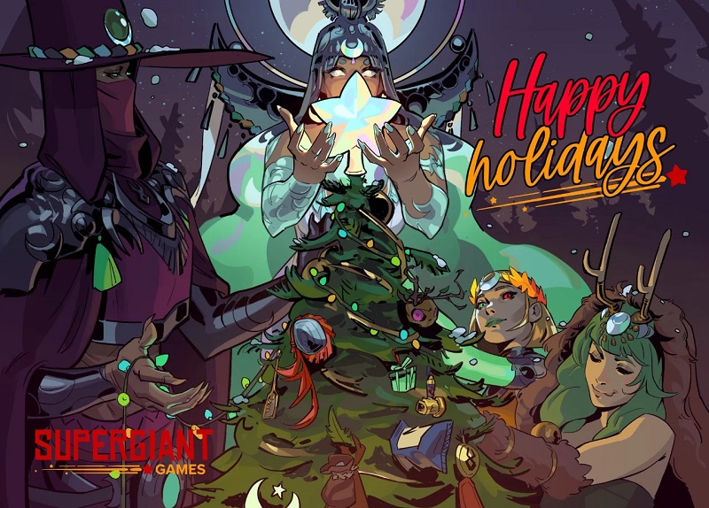 A holiday card from Supergiant Games