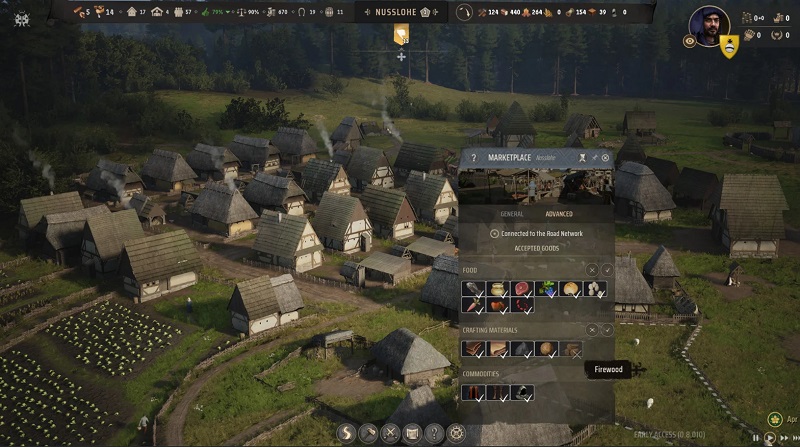 The next major patch will add two new maps to Manor Lords, the ability to improve buildings and an updated distribution of ale and goods - screenshots have been published-13