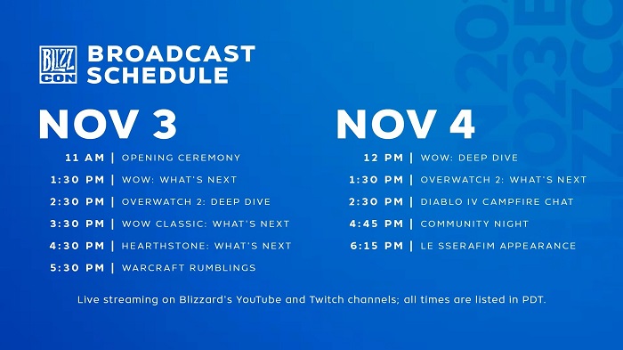 Une célébration pour les fans des jeux de Blizzard s'annonce ! Le programme des festivités de la BlizzCon, qui se déroulera sur deux jours pleins d'action, a été dévoilé.-2