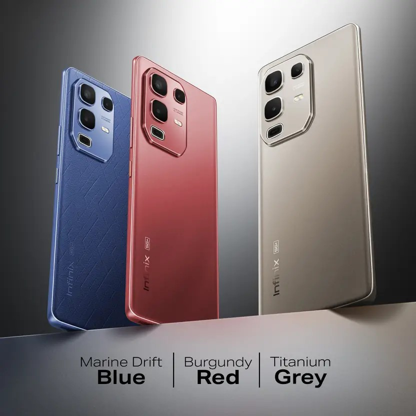 Кольорові рішення смартфона Infinix Note 50s 5G+. Ілюстрація: Infinix