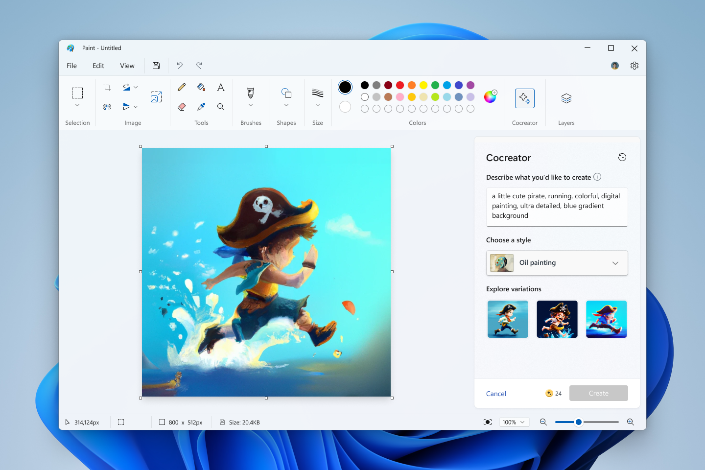 Microsoft is testing a DALL-E-based image generator in Paint for Windows 11
