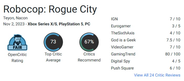 A game for fans: critics reserved their praise for the shooter RoboCop: Rogue City-2