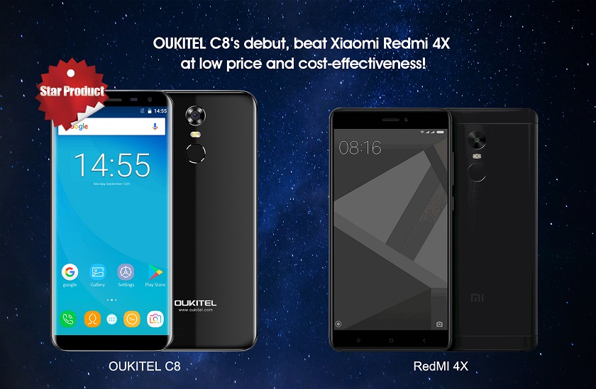 Безрамочный OUKITEL C8 против Xiaomi Redmi 4X OUKITEL C8.jpg