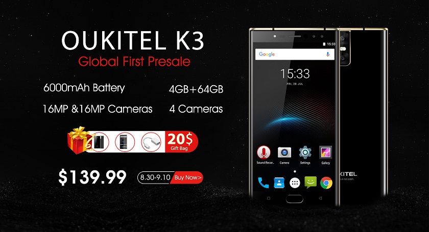 OUKITEL K3: старт предзаказов по суперцене в $139 OUKITEL K3 presale starts .jpg