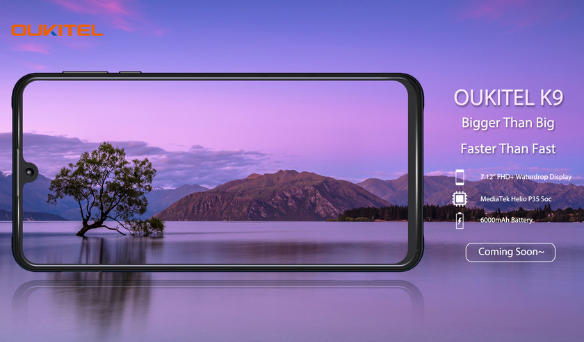 OUKITEL K9: 7.12-дюймовый гигант с аккумулятором на 6000 мАч — скоро OUKITEL K9: 7.12-дюймовый гигант с аккумулятором на 6000 мАч — скоро