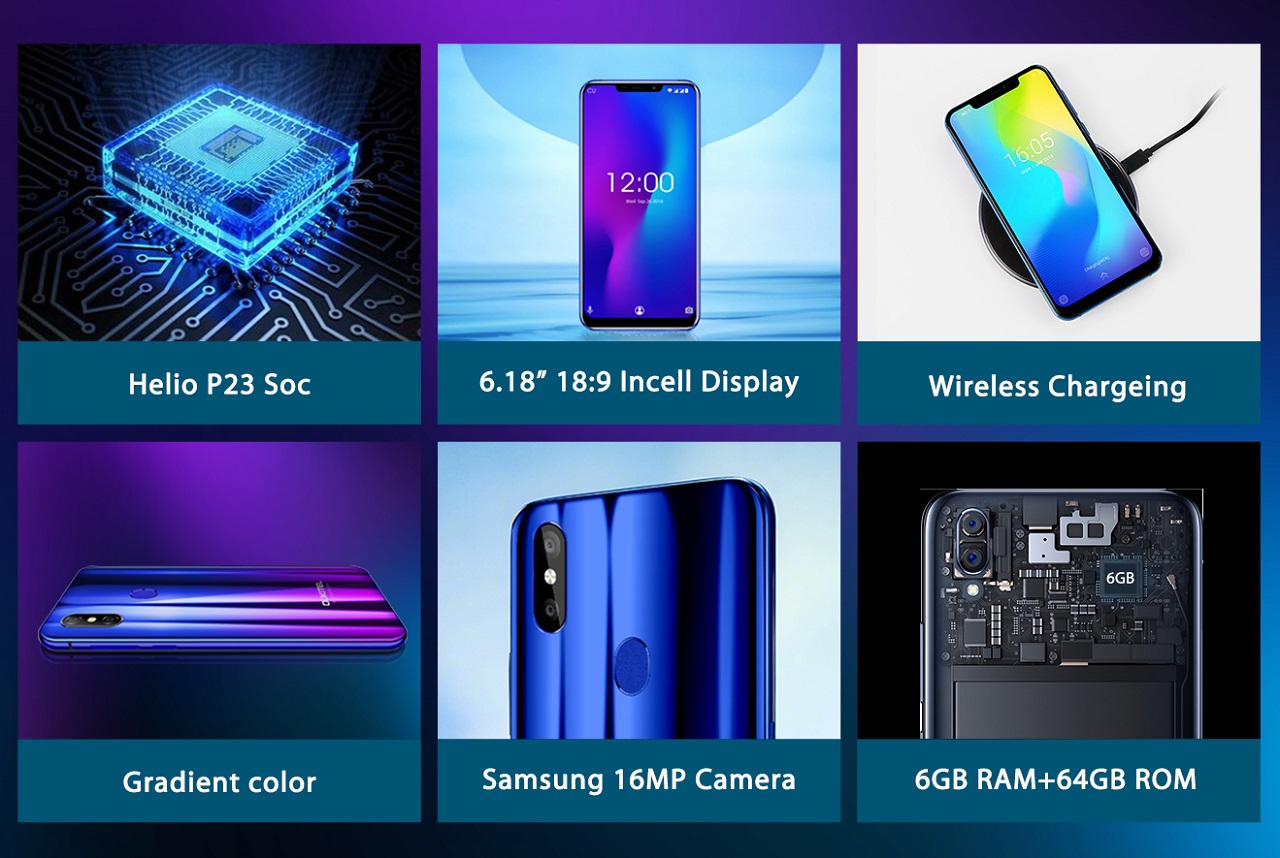 Раскрыты характеристики смартфона OUKITEL U23: беспроводная зарядка и 6 ГБ ОЗУ-2 OUKITEL U23 features.jpg