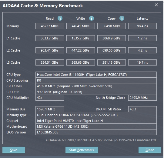 MSI Katana GF66 11UD review: a practical weapon for a virtual samurai-44