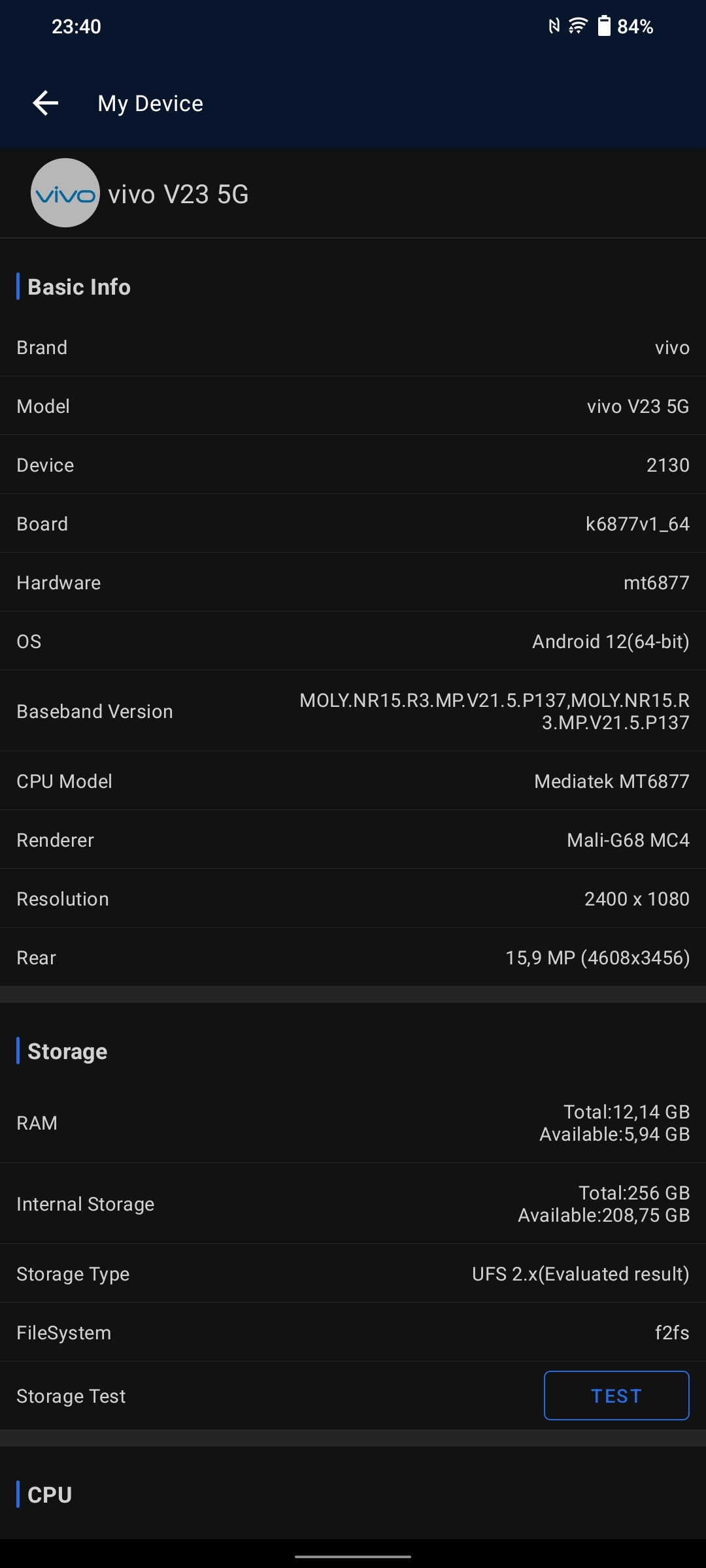 Vivo V23 5G : le premier smartphone à changement de couleur au monde-97