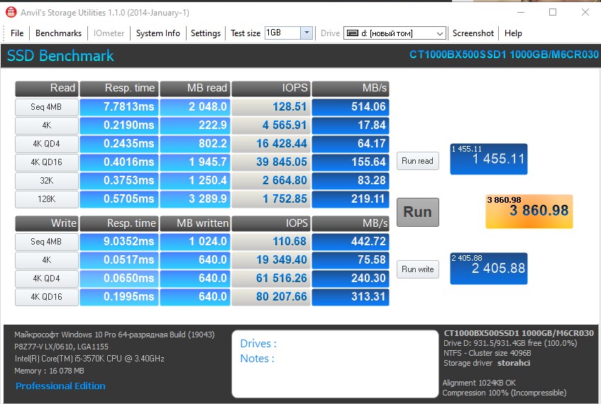 Crucial BX500 1TB Review: Low-Cost SSD as a Storage instead of HDD-19