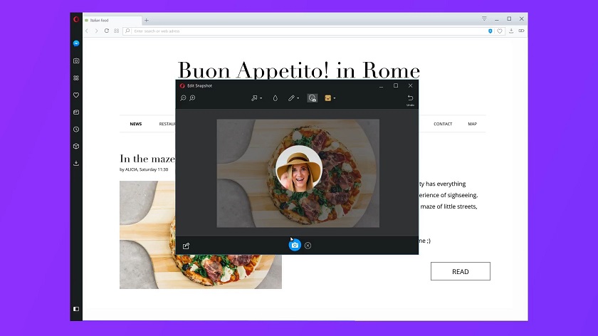 Share the web like never before with snapshots and selfies in the Opera browser for computers.jpg
