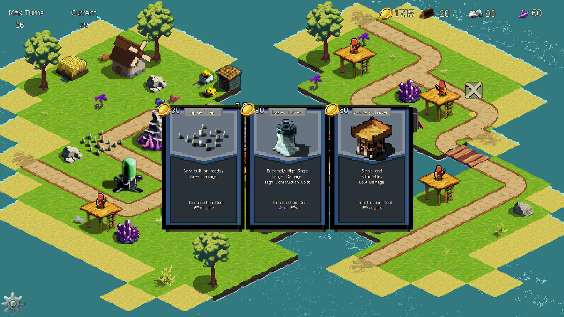 Screenshot of Guardian Grids on the Frosty Snowy Plain