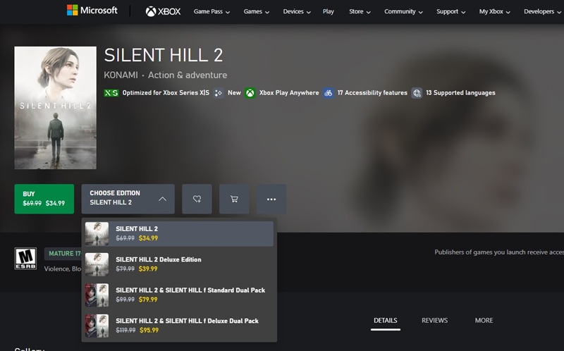 Silent Hill 2 Remake on Xbox Series