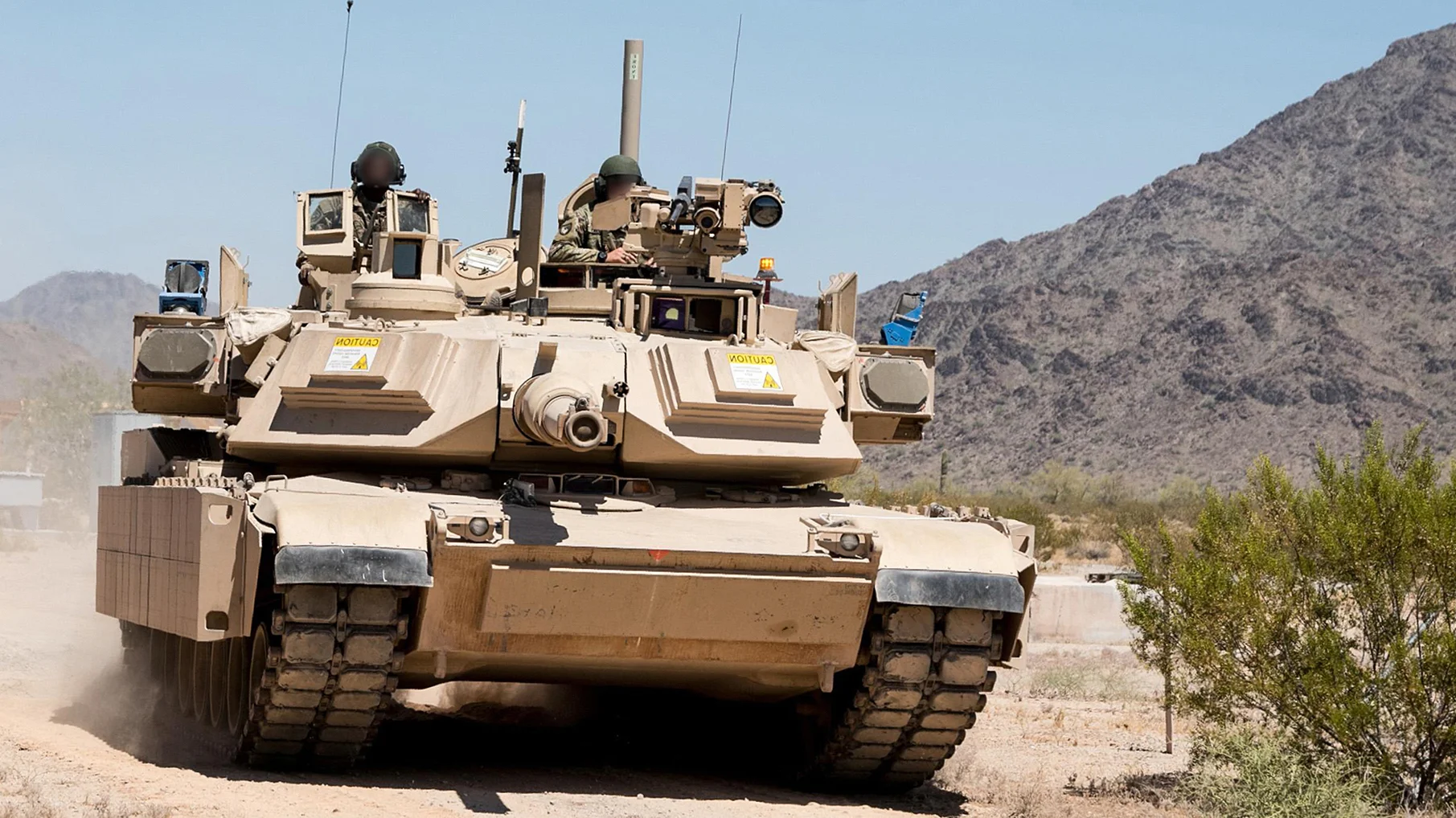 M1A2 SEP v3 tank during testing, illustration from the US Army