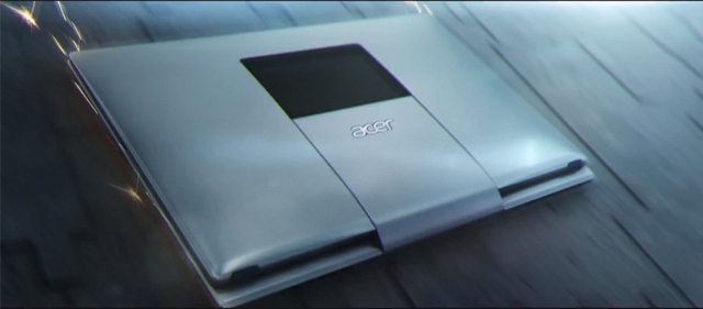 Acer слегка показала ноутбук с необычным механизмом раскрытия (видео)