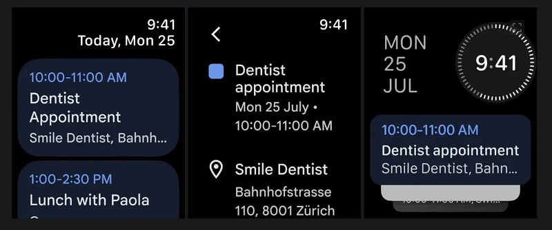 Google Calendar on Apple Watch