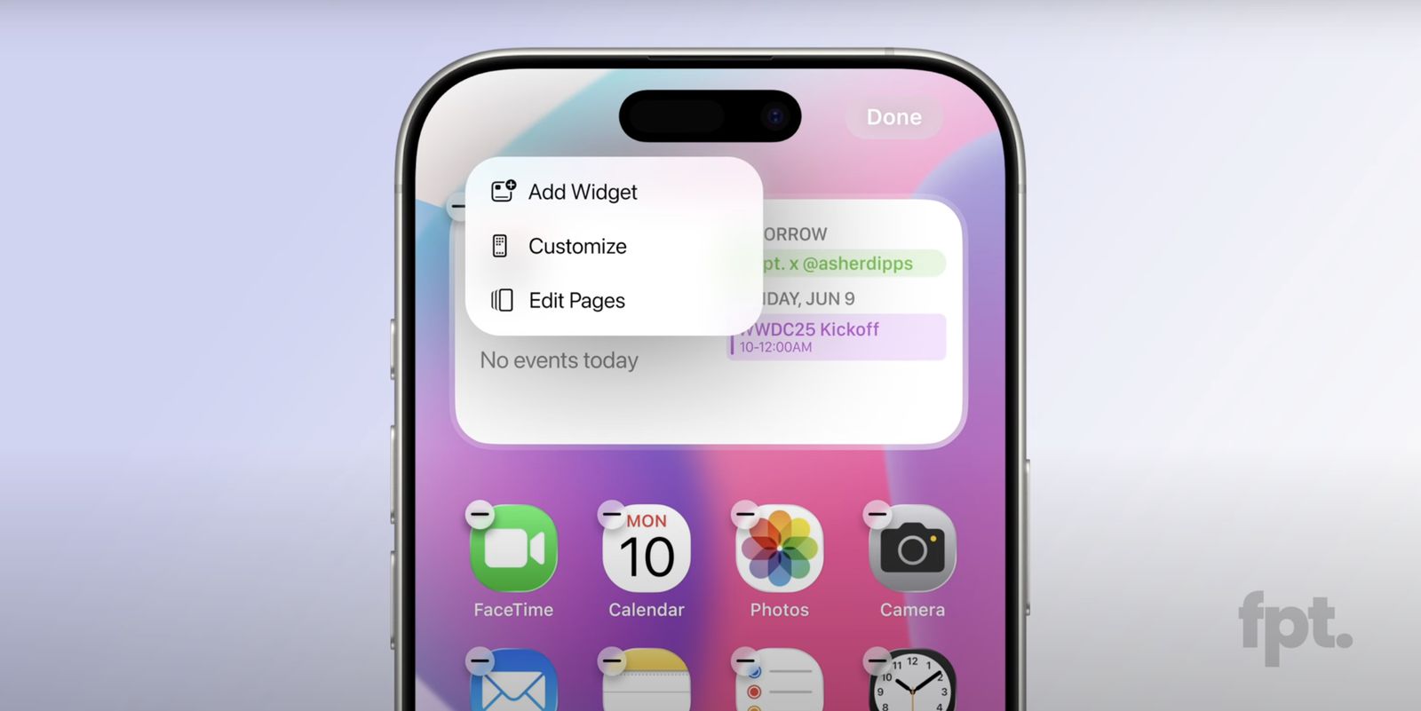 Alleged iOS 19 Menu