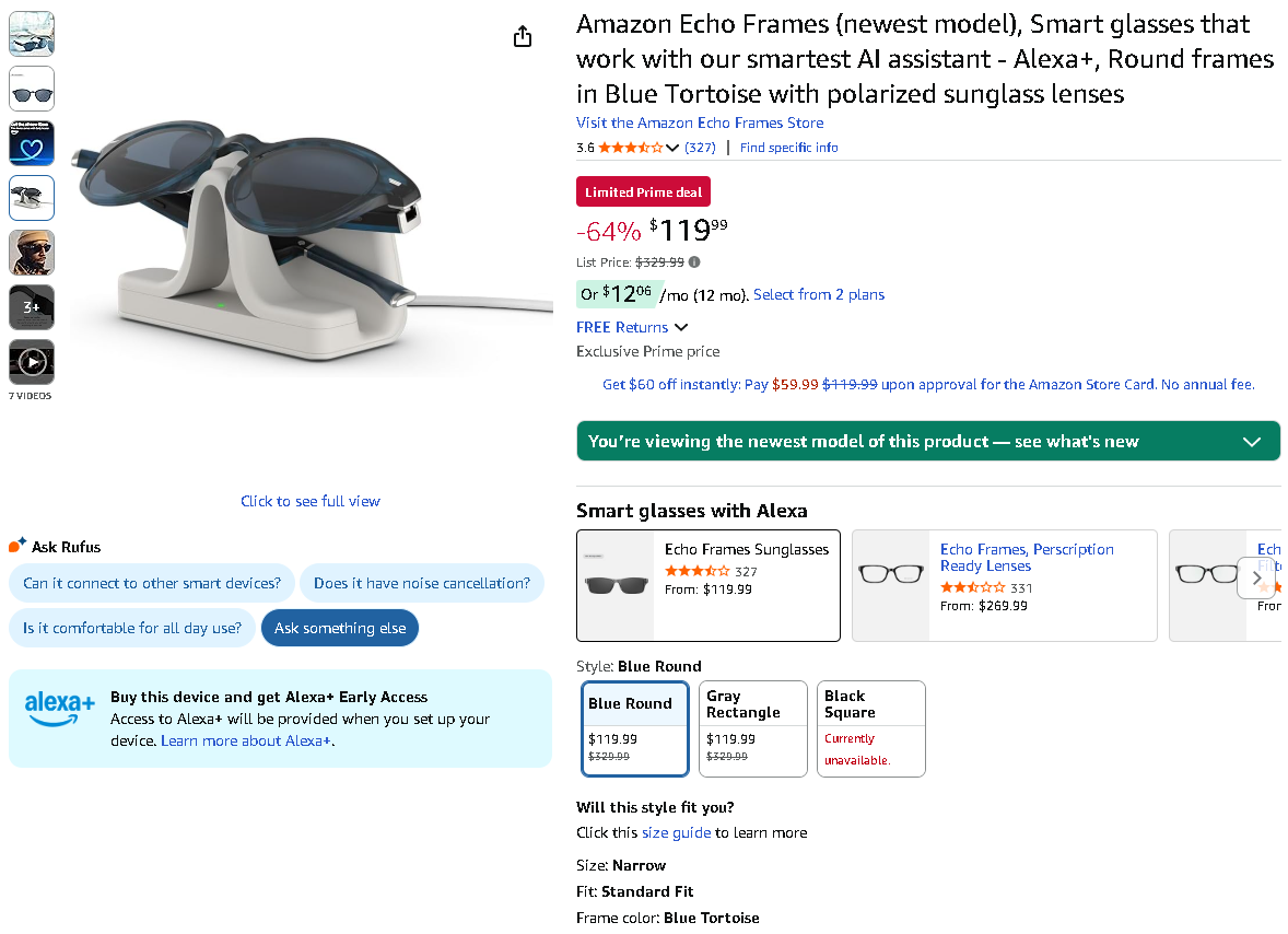 Amazon Echo Frames Amazon Echo Frames
