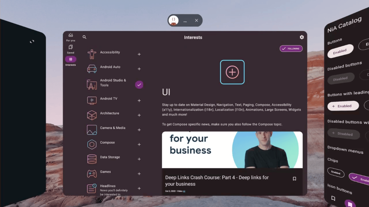 Android XR animations showcase the power of apps for large screens