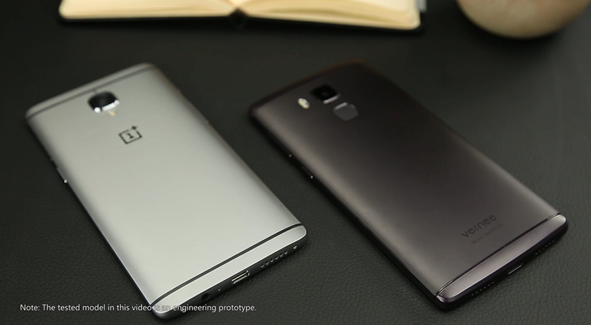 Сравнение дизайна OnePlus 3 и Vernee Apollo Lite на видео-3
